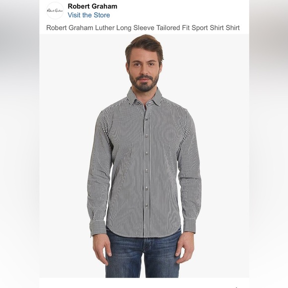Robert Graham Other - Robert Graham Black and White Striped Button Down Shirt
